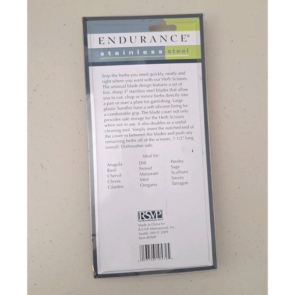 Herb Scissors Set, Kitchen Scissors with 5 Blades and Cover, Multipurpose Cuttin - Picture 2 of 2